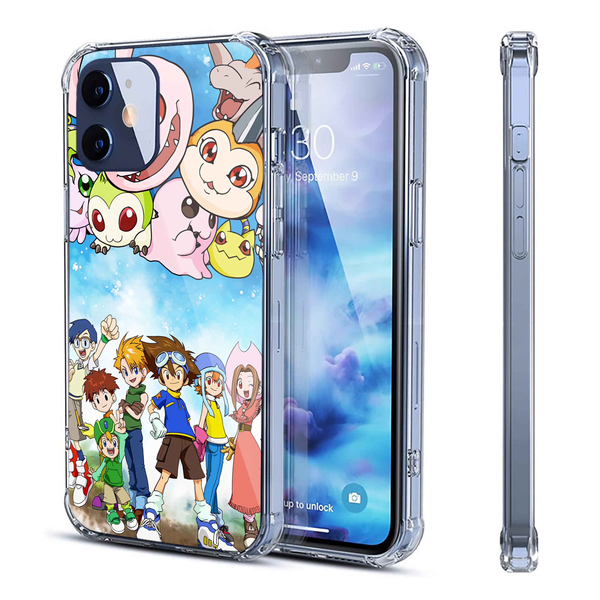 （画像用） Digimon デジタルモンスター/デジモン 【iPhone 12シリーズ対応】透明スマホケース（クリアソフトケース）